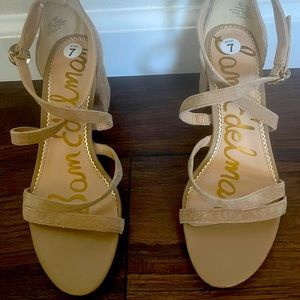 Nude Sam Edelman block heels